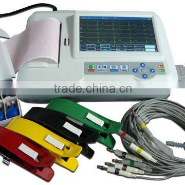 Carejoy Professional 7 Inch Touch Screen 6 Channel Digital Electrocardiograph ECG Machine 12 Lead EKG-923S Including PC Software photo-2