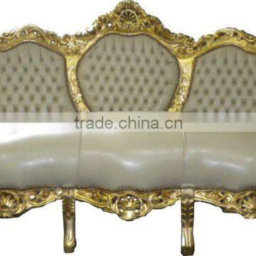 baroque style cream leather sofa