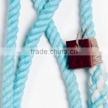 Heavy Duty Climbing Rope Dog Leash Safety Rope Dog Leash: Small Sea Foam Dyed Cotton Rope Leash