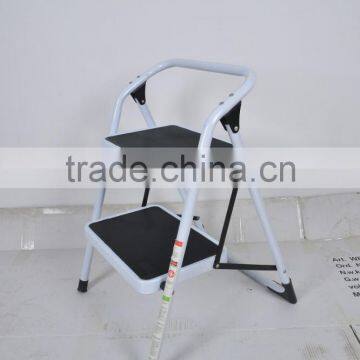 FOLDABLE HOME TRADE SAFETY 2 STEP STEEL LADDER NON SLIP TREAD STEPLADDER