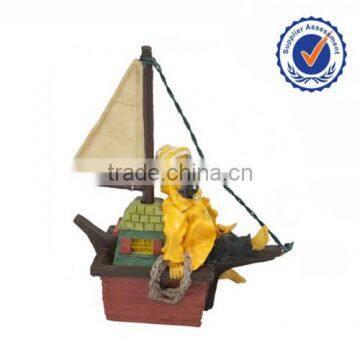 Custom Desktop Decor Decorative Sailer Boat Shaped Resin Paper Weight