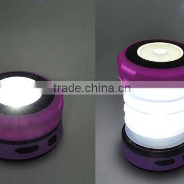 USB Hand Crank Dynamo Rechargeable Foldable Plastic LED Camping Lights With Mobile Phone Charger photo-4