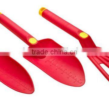 Large size plastic 3pcs garden tool set plastic toy tool set