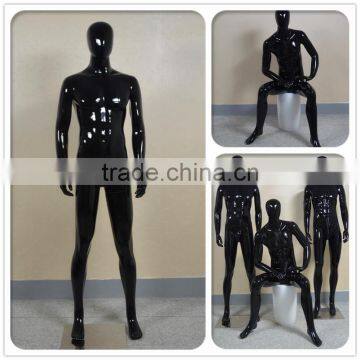 Fiberglass Abstract Full Body Black Male Mannequin for Sale photo-4