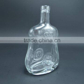 crystal material crystal glass bottle 500 ml with glass stopper