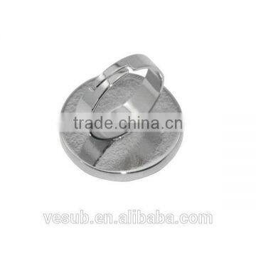 Wholesale Latest Fashion Silver Color Custom Sublimation Stainless Steel Finger Ring