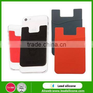 Promotional Gift Phone Card Holder, Custom Logo Silicone Card Pocket With 3M Sticker photo-5