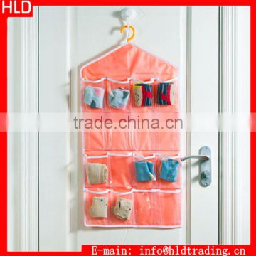 Factory Wholesale Underwaer Sock Plastic Pocket Hanging Organizer