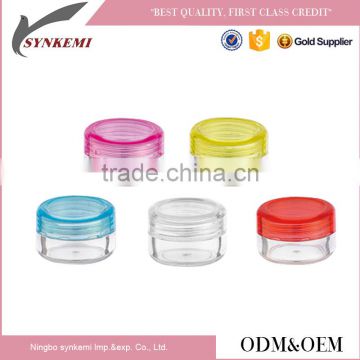 Transparent plastic cosmetic cream jar