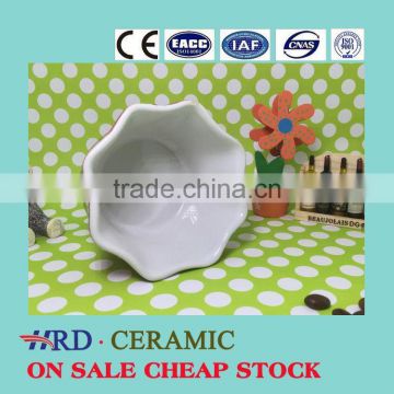 Chinese stock porcelain Bulk ceramic Dinner bowl