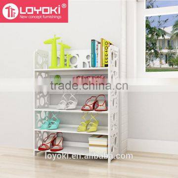 White Wood&Plastic Corner Shelf Home Display Beautiful Shoe Rack photo-3