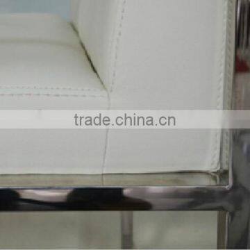 B8002 Stainless Steel Legs pu Leather Covers Dining Room Chair With Arms photo-5