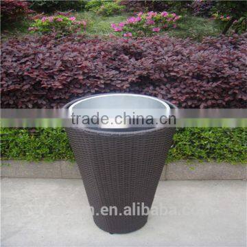 2015 Wicker garden round flower pot