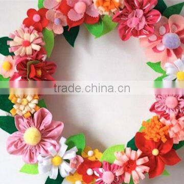 2017 hight quality new products hot sale interior home party ornament handmade felt hanging wedding artificial flower crown