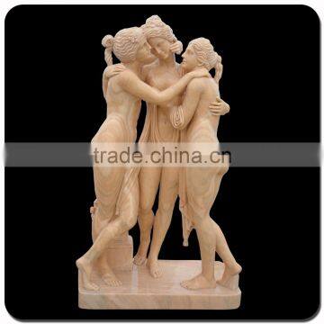 reproduction sculpture stone carving the three graces marble statue