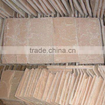 Pink sandstone mushroom tile