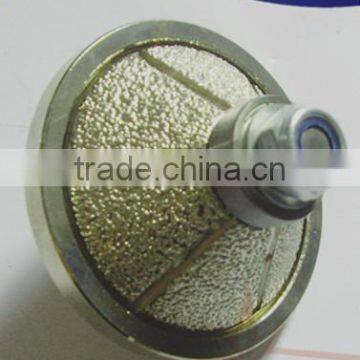 High speed E shape Vacuum Brazed Diamond Profiling Wheel With Steel Ring/Bevel shape Diamond router bits