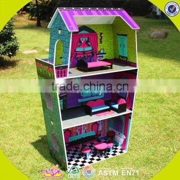 2017 Role Play Baby Toy Wooden Small House Popular Children Toy Wooden Small House W06A143 photo-4