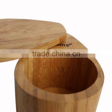 China Wholesales Kitchen Original Round Bamboo Spice Jar photo-3