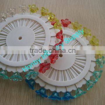 Christmas Decoration Transprant Colored Flower Head Corsage Pin