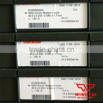 T0.2mmxW40mmxL100m Daetwyler MDC Doctor Blade in Coils (Standard Type)