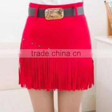 Latest Design Pleated Maxi Skirt Wrap Navy Chiffon Long Skirt for Women photo-3