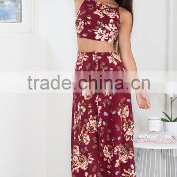 Latest Formal Skirt and Blouse Patterns for Ladies 2017 Summer Beach Fashion Two Piece Sets photo-4