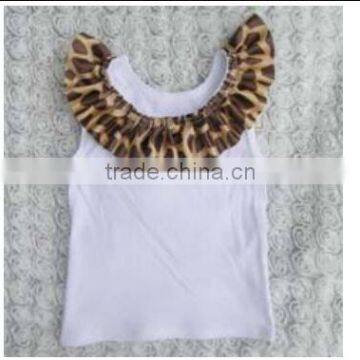 2016 China Product and Wholesale Plain no Sleeve Tank Top With Satin Ruffle for 0month to 10 Years Kids photo-3