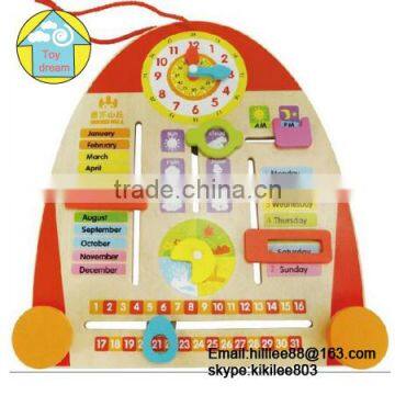 wooden calendar toys, pre-school toys learning calendar