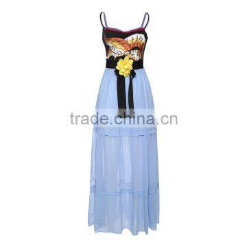 Maxnegio Spaghetti Strap With Tiger Print Beach Dress photo-5