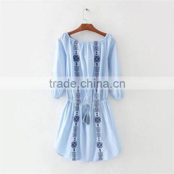 Maxnegio Girl Short off Shoulder Embroidered Dress photo-4