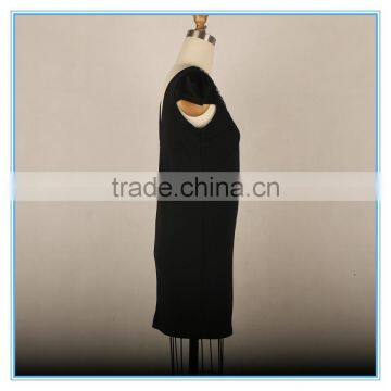 Elegant Ladies Bodycon Dress 2016 Open Back V Neck Midi Dress photo-4