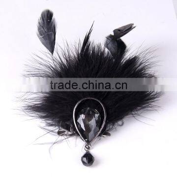 Beautiful Feather Crystal Accessories Booches Czech Diamond Brooch Accessories Fashion Suit Brooch Pin photo-4