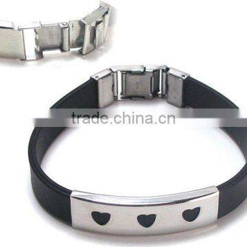 sell rubber/ leather bracelets gift