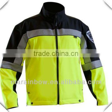 Fluorescent High Vis Reflective Yellow with black safty workwear