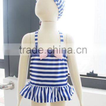 Baby Girl Bikini Stripes Swimsuit 3 Pieces Set Summer Seaside Baby Clothes photo-2