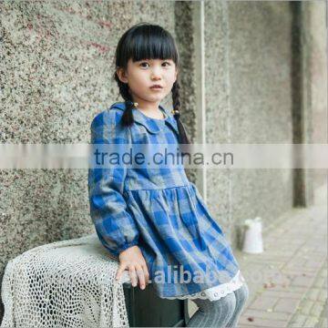 2016 Korean Style 100%cotton and Velvet Dresses Foe Girls Boutique Children's Clothing Wholesale