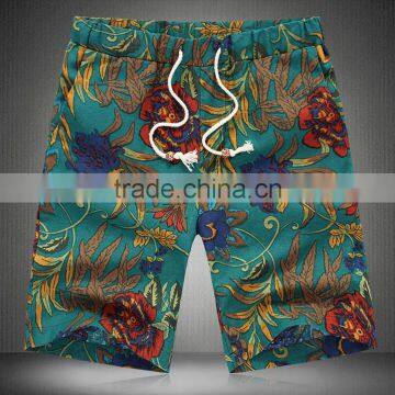 2016 Lattest Design Custom Linen/cotton Mens Printing Beach Shorts photo-3