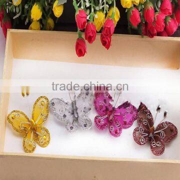 Wholesale Cheap Decorative Refrigerator Magnet Mesh Butterfly Accessories