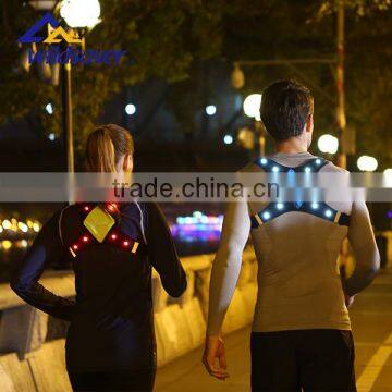 Fashion Cycling Jogging Safety Reflective X Vest With LED photo-2