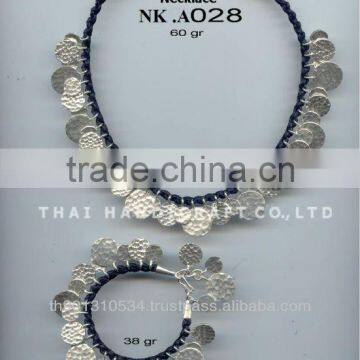 Thai Karen Silver Bracelet & Necklace Jewelry 925 Sterling Silver