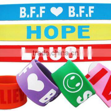 Hot Sale Unisex Pvc Silicone Rubber Slap Wristband photo-5