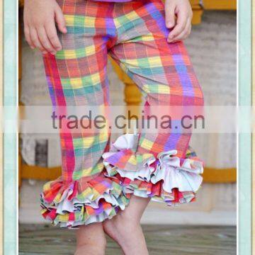 rainbow lattice ruffle pants baby icing ruffle pants kid clothes floral ruffle leggings