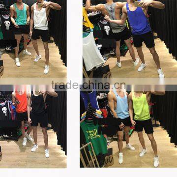 Customized Blank Gym Cotton Singlets for Men T13355 photo-6