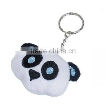 Plush Keychain & Keyring Panda Animal Silver Tone Black & White Emoji Pattern Carved 11cm x 5.9cm photo-2