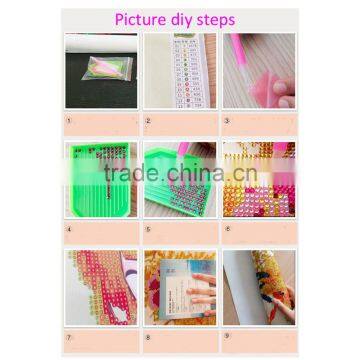 2016 Hot 5D Fashionable Diamonds Plated Embroidery Peacock Pattern Painting Cross Stitch Kit Home Bedroom Living Room Decoration photo-4