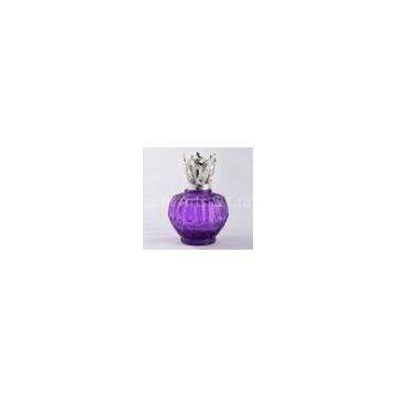 435ml Purple Elegant Home Catalytic Fragrance Lamp With Crown Snuffer Cap MS-FL0128