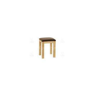 Comfortable Ash Wood Furniture , Flexible Square Upholstered Stool