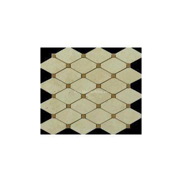 Octagon Shape Mosaic, Carrara White+nero, Light Emperador+cream Marfil photo-3