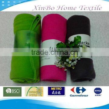 Jiande 127*152cm Spring Cheap Comfort Solid Polar Fleece Blanket for EU Market